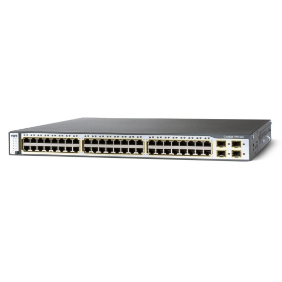 Cisco Catalyst 3750 48 port Managed l3 Network Switch WS-C3750-48PS-E V05